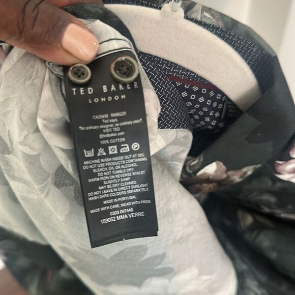 Ted Baker London Verre Slim Fit Floral Shirt 6/XL - Picture 5 of 6